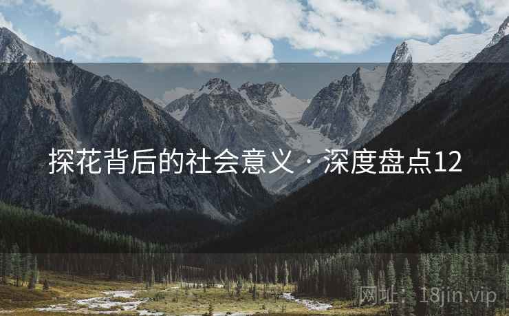 探花背后的社会意义 · 深度盘点12