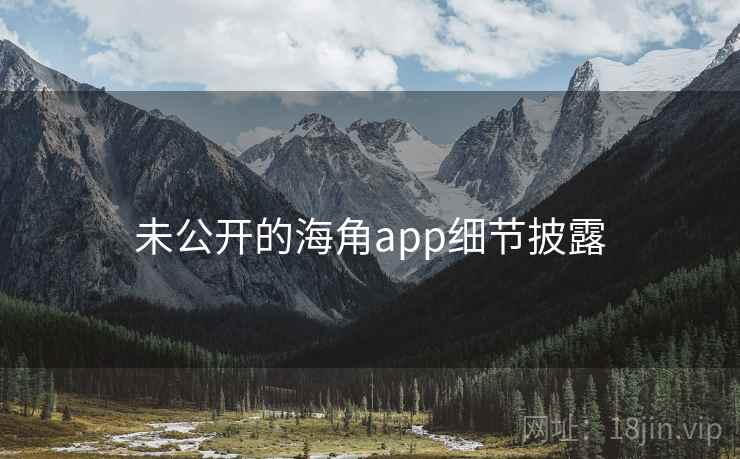 未公开的海角app细节披露